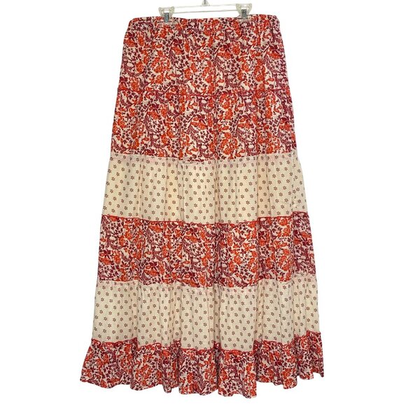 Rachel Zoe Women's Tiered Floral Maxi Skirt Size M - Picture 3 of 11